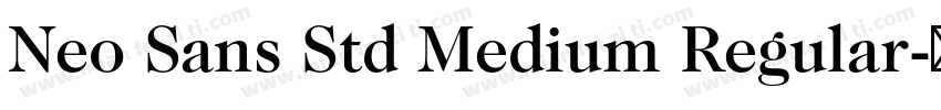 Neo Sans Std Medium Regular字体转换